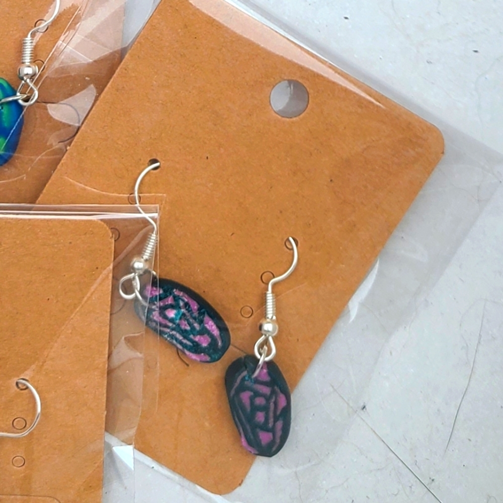 Tangled rose earrings